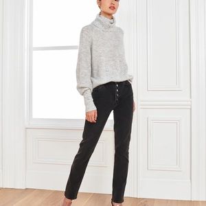 Quince  alpaca-Wool Turtleneck Sweater Light Grey  Size small worn once